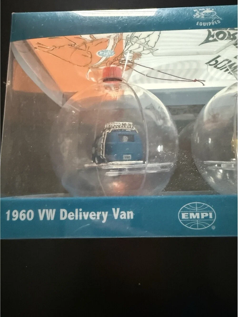 M2 Machines Christmas Ornament 2 Pack~1960 VW Delivery Van~ EMPI Equipped~New